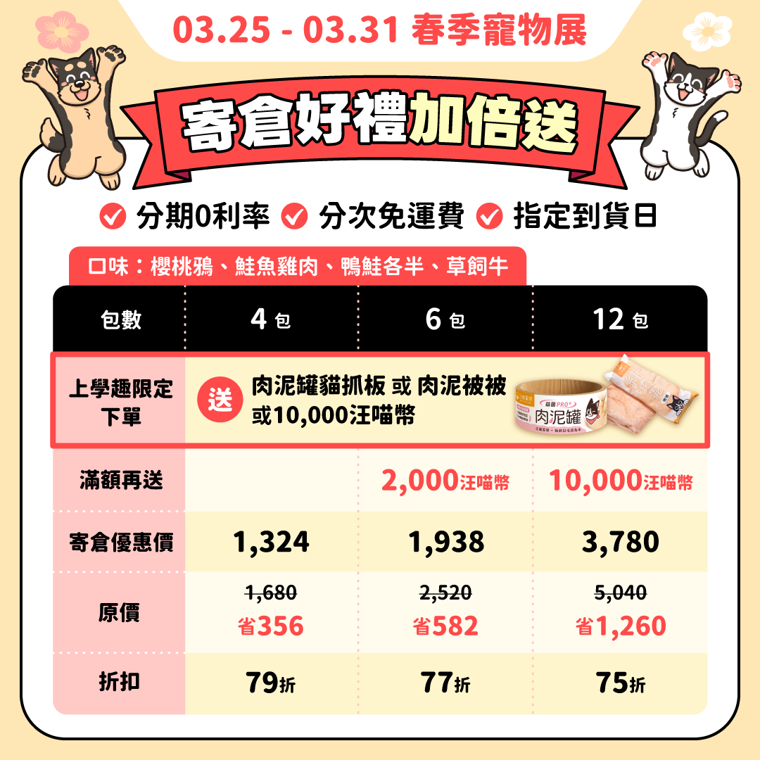 202603春寵展_凍乾寄倉_鴨鮭牛_HK